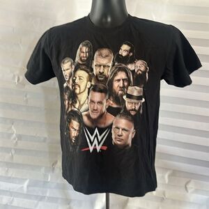 WWE Boys 2015 Vintage Black Short Sleeve Tee Size 10